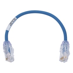 PANDUIT UTP28X8INBU Cable de Parcheo UTP Cat6A Diametro Reducido (28 AWG) CM/LSZH Color Azul 20.3 cm (8 pulgadas)
