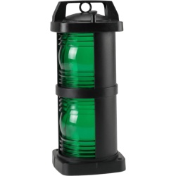 PERKO 1364GE0BLK Foco de Señalización Marina Color Verde / Polímero de Policarbonato Negro Relleno de Fibra / Visibilidad 112-1/2° / Tapa de Acceso Hermética / Visibilidad 3 Millas (4.8 km)