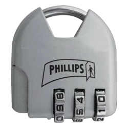 PHILLIPS-ASSA ABLOY MX2326 Candado de Combinacion Ajustable / No Requiere Llave / Color Natural.