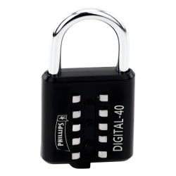 PHILLIPS-ASSA ABLOY MX2785 Candado Digital de Combinacion M40 / No Requiere Llave / Combinacion unica integrada por 4 digitos / Color Negro. - Img 6