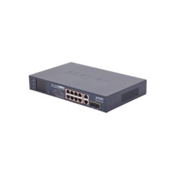 PLANET FGSD-1022VHP Switch PoE+ / Distancia 250 Metros / 8 Puertos + 2 Combo TP/SFP Gigabit y Pantalla LCD Para Monitoreo