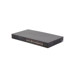 PLANET GSW-2620VHP Switch PoE de 24 Puertos Gigabit 802.3af/at con Modo Extendido 250 m 2 Puertos SFP 1000SX Pantalla LCD para Configuracion Basica Hasta 300 W para PoE