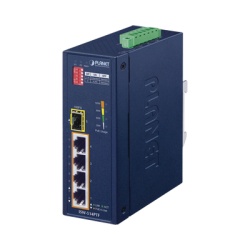 PLANET ISW-514PTF Switch industrial Temperatura de Operacion: -40 a 75ÂºC 4 puertos PoE 10/100 + 1 Puerto 100Base-FX