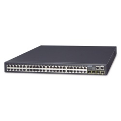 PLANET SGS-6340-48T4S Switch Stack Administrable Capa 3 de 48 puertos 1Gbps + 4 puertos SFP 1Gbps Throughput 77 Mpps
