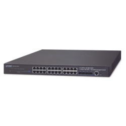 PLANET SGS-6341-24T4X Switch Administrable Capa 3 24-Puertos 10/100/1000T + 4-Puertos 10G SFP+ Apilable