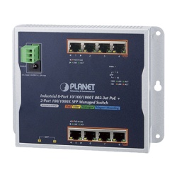 PLANET WGS-4215-8P2S Switch Industrial PoE Administrable de Pared Capa 2 8 Puertos Gigabit PoE 802.3at y 2 Puertos 100/1000X SFP