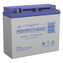 POWER SONIC PS-12200 Bateria 12V 20AH Para Respaldo Tecnologias AGM/VRLA 5 Anos Vida Util Terminales NB2 Reconocida UL