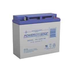 POWER SONIC PS-12200 Bateria 12V 20AH Para Respaldo Tecnologias AGM/VRLA 5 Anos Vida Util Terminales NB2 Reconocida UL