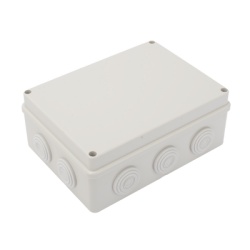 PRECISION PST-1419-ER Caja Derivacion-Conexion de Plastico (140 X 190 X 76 mm) con 10 Glandulas de Goma. Para Instalaciones Comerciales Residenciales e Industriales. Incluye Tornilleria para su Tapa.