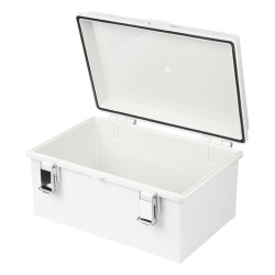 PRECISION PST-1929-14E Gabinete de Plastico ABS Uso en Intemperie IP66 (190 x 290 x 140 mm) cierre por broche Inoxidable y Permite Cerrado con Candado y Llave (Perno 5mm) No Incluido
