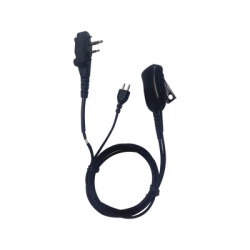 PRYME SNP-1W-30S-BF Microfono audifono de 1 cable de fibra trenzada con sistema SNAP para radios Icom IC-F4003/4013/2000/4021/4031/4210/4230/IC-F14/3021/3013/3103/3003/1000/2000/S/T (con tornillos)