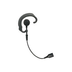 PRYME SNP-EH Auricular de gancho para el oido (RESPONDER) con cable de fibra trenzada y conector SNAP. Requiere microfono de solapa de 1 o 2 hilos de la Serie SNAP.