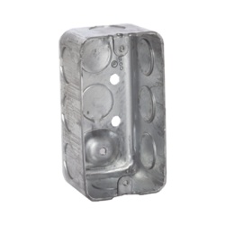 RACO HUB-660 Caja (Chalupa) 4x2"/ Profundidad 1-7/8"/ 10 Entradas de 1/2"/ Troquelada.