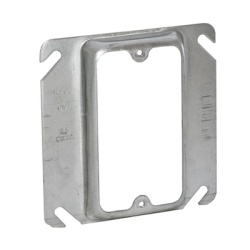 RACO HUB-772 Sobretapa Cuadrada Galvanizada de 4" realce de 1/2".