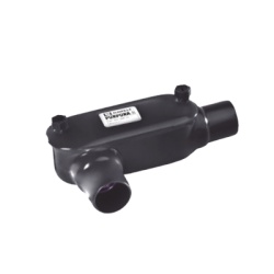RAWELT OT-0092-PC Caja Oval tipo T con Recubrimiento Exterior de PVC de 1" (25.4 mm).