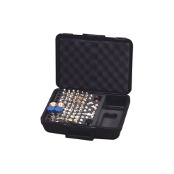 RF INDUSTRIES LTD RFA-4020 Mega Kit de adaptadores UNIDAPT de 70 piezas en conjunto todos los del RFA-4019 y RFA-4023-01 en un solo estuche con bisagras