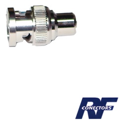 RF INDUSTRIES LTD RFB-1139 Adaptador de BNC Macho a RCA Hembra Fono para Aplicaciones de Audio/Video Niquel/Oro/Delrin.