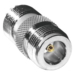RF INDUSTRIES LTD RFN-1034-1 Adaptador en Linea de Conector N Hembra a UHF Hembra (SO-239) Plata/ Oro/ Teflon.