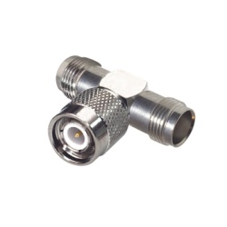 RF INDUSTRIES LTD RFT-1228 Adaptador en T de TNC Macho a Doble TNC Hembra Niquel/ Oro/ Teflon.
