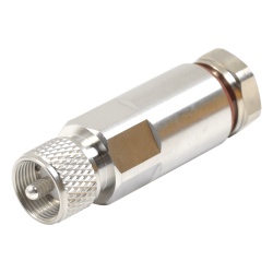 RF INDUSTRIES LTD RFU-502-H1 Conector UHF Macho (PL-259) para Cable HELIAX de 1/2" LDF4-50A LP-450A Tipo Rosca Bronce Blanco/ Plata/ Teflon.
