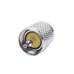 RF INDUSTRIES LTD RFU-508-X Conector UHF Macho (PL-259) de Anillo Plegable para Cable Coaxial RG-8/X 9258 LMR-240 Niquel/ Plata/ Baquelita.