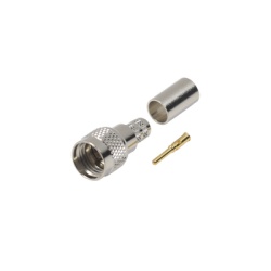 RF INDUSTRIES LTD RFU-600-1X Conector Mini-UHF Macho 50 Ohm de Anillo Plegable para LMR-240 RG-8/X 9258 Niquel/ Oro/ Delrin.