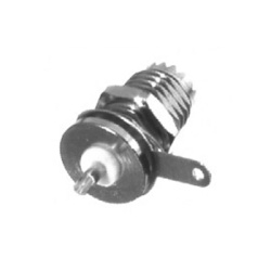 RF INDUSTRIES LTD RFU-602-2 Conector Mini UHF Hembra para Chasis de Montaje Trasero en Tipo D-Plano Niquel/ Plata/ Teflon