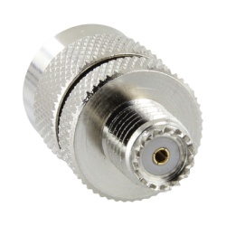 RF INDUSTRIES LTD RFU-626 Adaptador en Linea de Conector Mini UHF Hembra a UHF Macho (PL-259) Niquel/ Oro/ Teflon.
