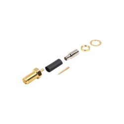 RF INDUSTRIES LTD RP-3252-1B1 Conector SMA Hembra Inverso / Chasis en D Plano Anillo Plegable / Cable RG-316 .