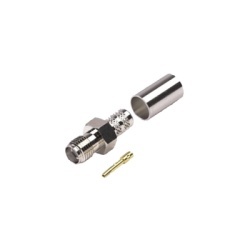RF INDUSTRIES LTD RSA-3050-X Conector SMA Hembra de Anillo Plegable para Cables RG-8/X LMR-240 9258 Niquel/Oro/Teflon.