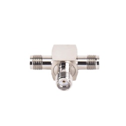 RF INDUSTRIES LTD RSA-3401 Adaptador en Forma T de Triple Conectores SMA Hembra Niquel/ Oro/ Teflon.