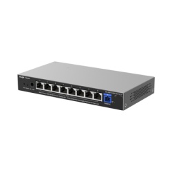 RUIJIE RG-NBF2100S-8GT1SC-P e-Lighten ONU / Switch PoE+ Hibrido Capa 2 con un Puerto PON 1G SC/UPC y 8 Puertos Ethernet PoE+ 1G hasta 120 Watts y 100 Clientes