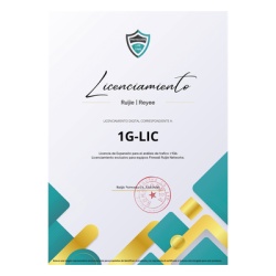 RUIJIE RG-WALL1600-Z3200-S-1G-LIC Licencia Perpetua para aumentar en 1Gb el analisis de trafico Firewall modelo Z3200-S