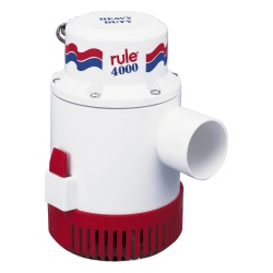 RULE 56D Bomba de Achique Sumergible Rule 56D / 4 000 GPH / 12V CD / Maxima Capacidad / Ejes de Acero Inoxidable / Proteccion Termica TCO / Certificacion CE e ISO 8849