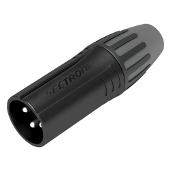 SEETRONIC SCMM3-B XLR conector de cable macho carcasa enchapada en negro contactos enchapados en plata