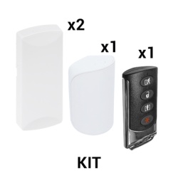 SFIRE KIT-RF-SFIRE-2 KIT Basico Sensores Inalambricos - Incluye 2 Contactos Magneticos 1 PIR y 1 Llavero - Compatibles con Honeywell y PRO4GEN2