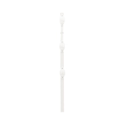 SFIRE SF-POST-3W Poste de Paso / Tubo de Acero Galvanizado / Diámetro 1" / Longitud 75 cm (2.46 ft) / 3 Aisladores / Pintura Blanca / Peso 0.5 kg
