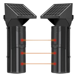 SFIRE SFB100 Detector Fotoeléctrico Solar / 3 Rayos IR / Alcance 100 m (328 ft) Exterior / 4 Frecuencias / Batería Litio 4,000 mAh / Sincronización Digital