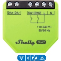 SHELLY SHELLYDALIDIMGEN3 DIMMER Gateway DALI 2/ Controlador Monomaestro / 110-240 VAC