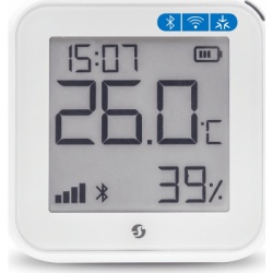 SHELLY SHELLYHTGEN3 Pantalla Sensor de temperatura y humedad inteligente e inalambrico integrable a la App de Shelly.