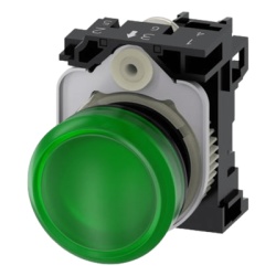 SIEMENS 3SU11026AA401AA0 Lampara de senalizacion plastica con led color Verde 24Vca-Vcd