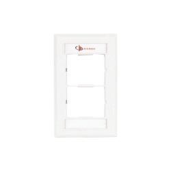 SIEMON CT4-FP-02 Placa de Pared CT Para dos Acopladores Color Blanco