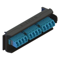 SIEMON LVA12-LCU-BC-A Placa Acopladora LightVerse 6 Conectores Duplex LC/UPC Acepta hasta 12 Fibras Monomodo (No Shuttered)