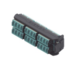 SIEMON LVA24-LSQ-BC-A Placa Acopladora LightVerse 12 Conectores Duplex LC/UPC Shuttered Acepta hasta 24 Fibras Multimodo OM3 y OM4