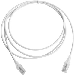 SIEMON MC6-07-02-28B Patch Cord MC6 Modular Cat6 UTP CM/LS0H 2.13 Metros (7 Pies) Color Blanco Diametro Reducido (28AWG) Version Bulk (Sin Empaque Individual) - Img 2