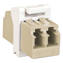 SIEMON MX-F1-LC-02C Modulo Acoplador MAX de Fibra Optica LC Duplex Compatible con Monomodo y Multimodo Color Blanco