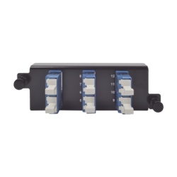 SIEMON PPM-F-LCU12-01 Placa Acopladora de Fibra Optica Plug and Play Con 6 Conectores LC Duplex (12 Fibras) Para Fibra Monomodo Azul