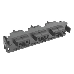 SIEMON RIC-F-SC6-01 Placa Acopladora de Fibra Optica Quick-Pack Con 3 Conectores SC Duplex (6 Fibras) Negro