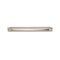 SIEMON TM-PNLZ-24 Patch Panel TERA-MAX Blindado de 24 Puertos Modular Plano Compatible con solucion TERA o Z-MAX ? Color Metalico 1UR
