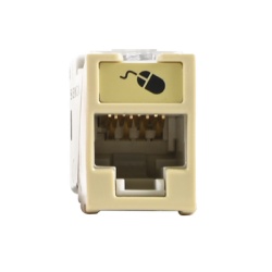 SIEMON U6-H20NS Jack Ultramax Cat6 UTP Montaje Hibrido en Placa de Pared (Plano y Angulado) Color Marfil Punch Down